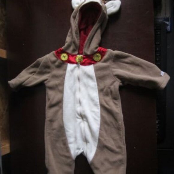 Toddler Reindeer Costume Small Wonders Onesie Size 6-9 Month - Picture 1 of 3